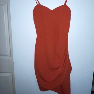 Orange shirt dress